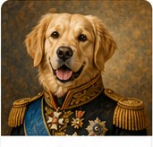 Golden retriever portrait style example 2