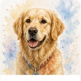 Golden retriever portrait style example 1